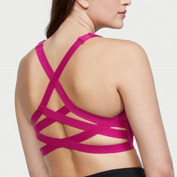 Victoria's Secret Other - NWT 38DDD Victoria’s Secret Sport Hot Pink Knockout Strappy Back Sports Bra (38F